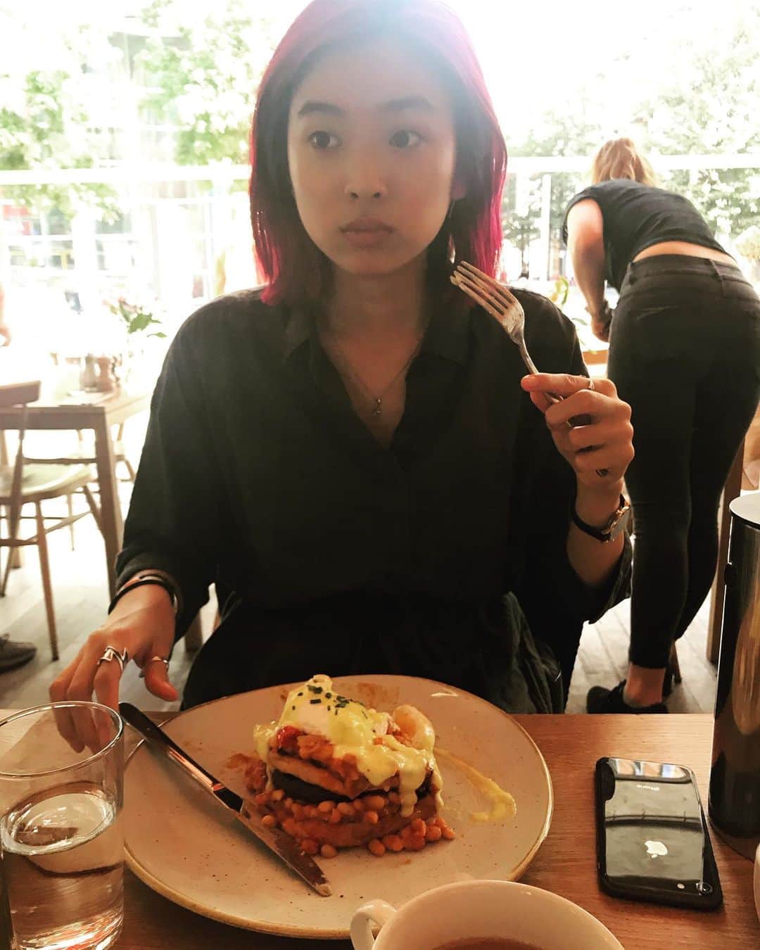 のインスタグラム：「イギリスの美味しい朝ごはん🥞 #akko #akkostagram #mll #london #haruhi」