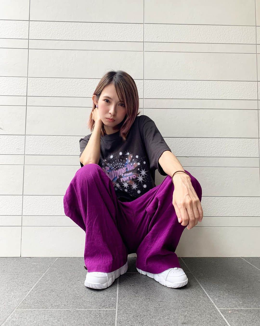 HARUNAのインスタグラム：「Summer Vibes💜 #feedback #feedbacktokyo #memberdesign #tshirt #Msize」