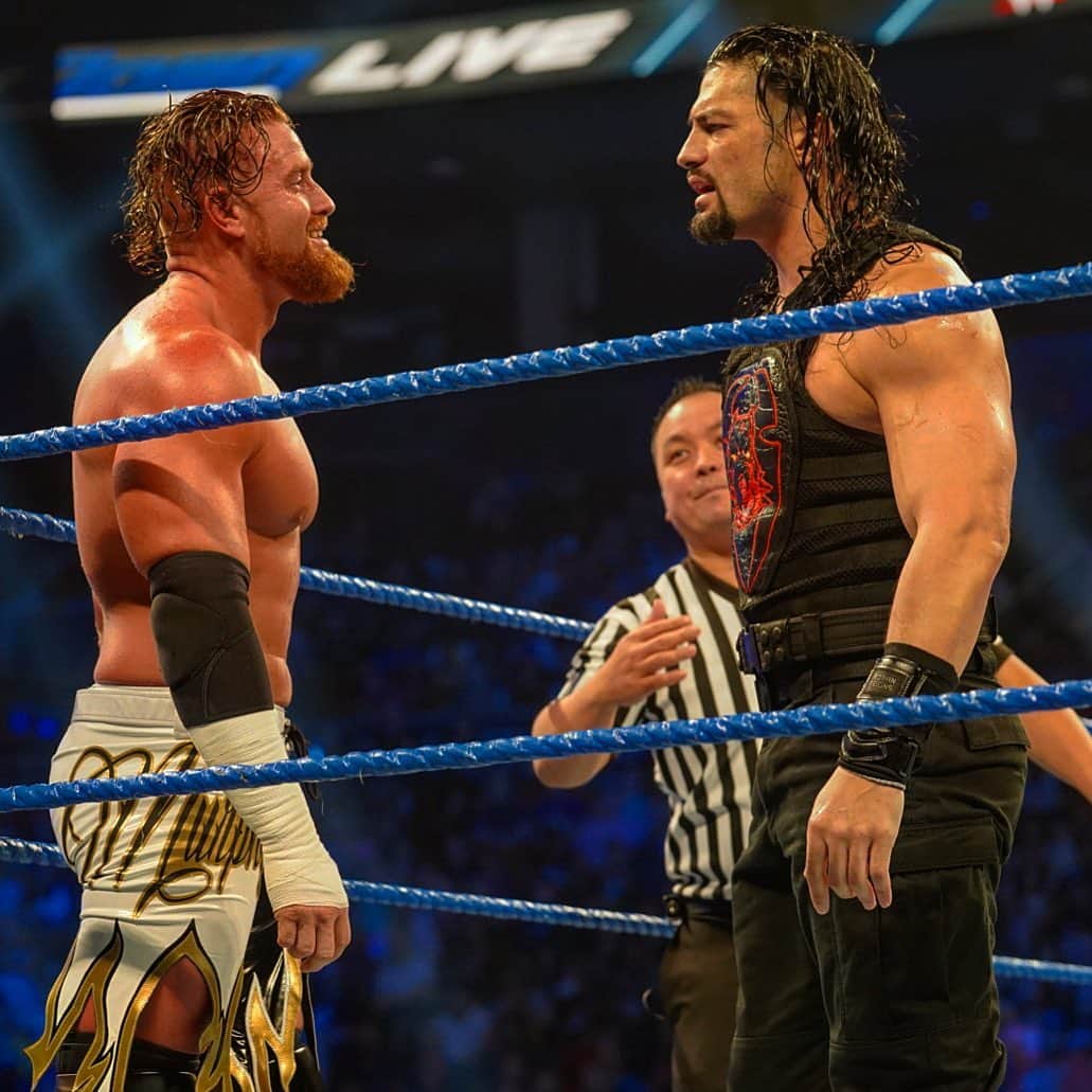 WWEさんのインスタグラム写真 - (WWEInstagram)「@romanreigns and @wwe_murphy are leaving it ALL in the ring!  #SDLive」8月14日 9時58分 - wwe