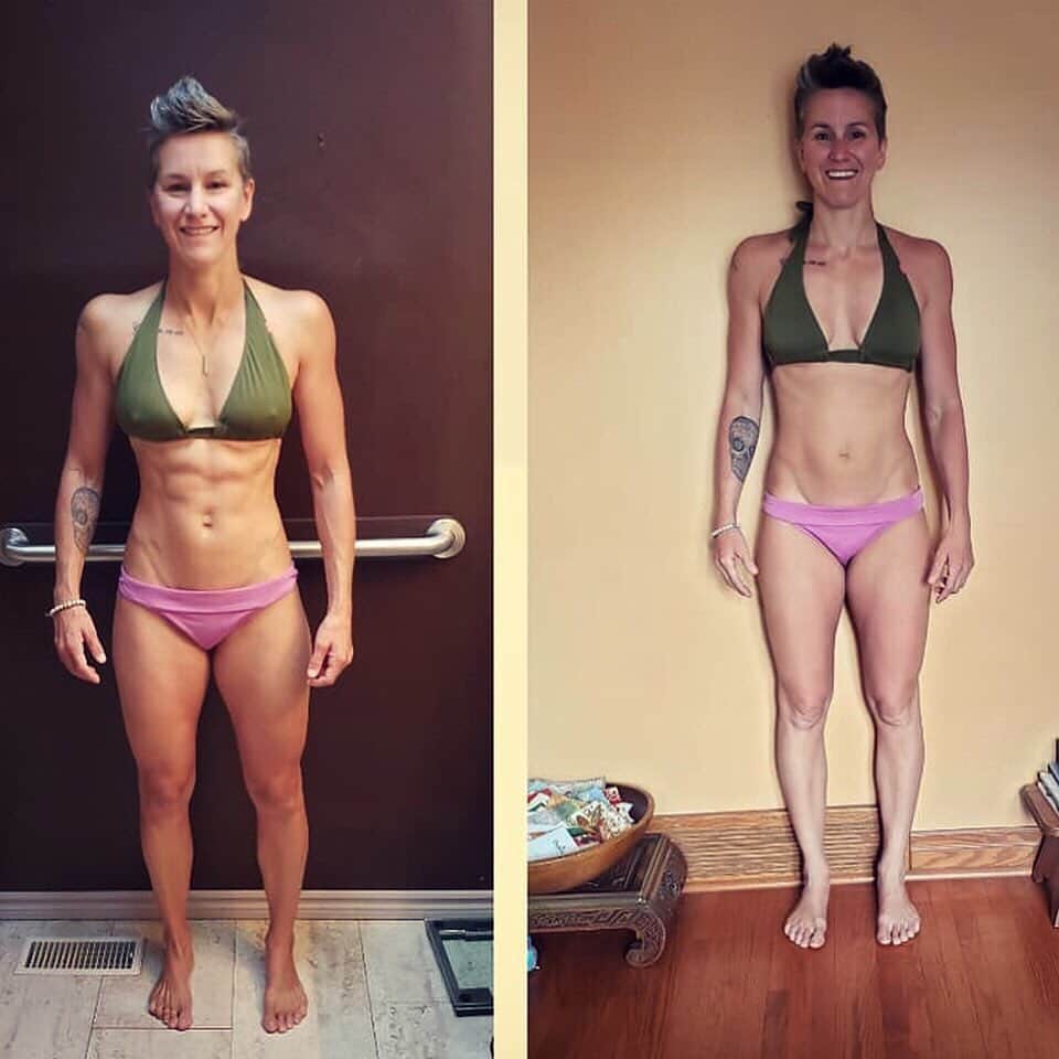 Camille Leblanc-Bazinetさんのインスタグラム写真 - (Camille Leblanc-BazinetInstagram)「@feroce_fitness_  Link in bio ferocefitness.com  3 months in and Michelle is looking Fantastic 😭🙌🏽♥️ “  Seeing all of our ladies hard work paying off is making me so proud and all emotional for them 🙌🏽⭐️ “  It’s one thing to get a better body composition but it’s priceless to see an increase in confidence, increase in strength and also an implementation of better life habits that are sustainable 🙌🏼💜 “  This isn’t a 30 days program that you go back to square one after!  This is a sustainable program that keep making you stronger and fitter for life!! With bodybuilding and PREHAB rehab finishers to make you look good and also keep your joints and muscles healthy and a lot of variety through the workout so we never overload a joint!! Tones of results, efficient efficacious and sustainable  #ferocefitness #fitforlife #sustainablehealth #knowledge #fitness」8月14日 12時06分 - camillelbaz