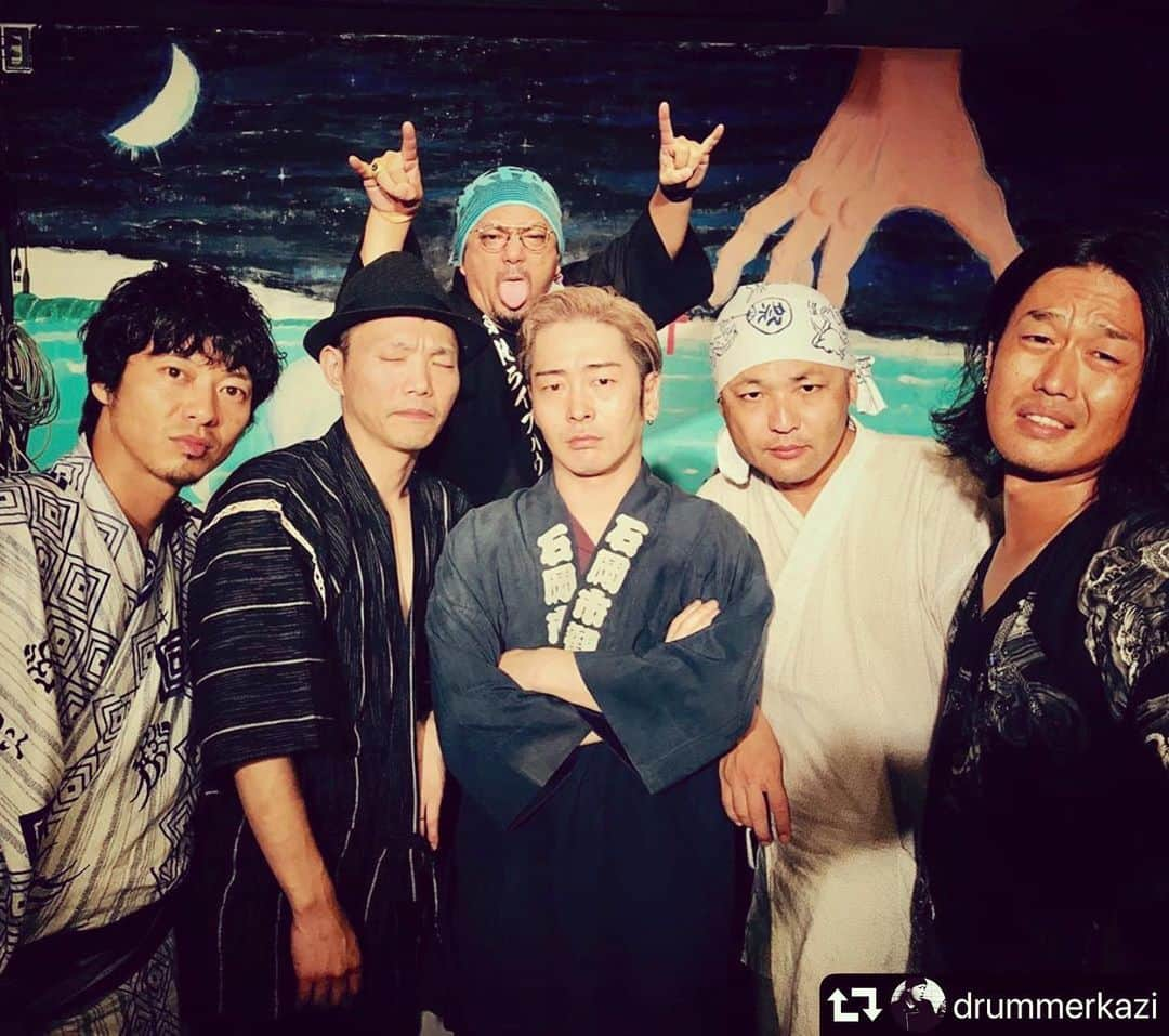 ミヤ さんのインスタグラム写真 - (ミヤ Instagram)「#repost @drummerkazi ・・・ 178Rトークライブ終了！ 納涼祭ということでメンバー は甚平か浴衣縛り。 そして盛り上がりすぎて80分押し（笑） このメンバーで会えるのはいつも楽しいよ。 10/9水戸ライトハウス30周年記念ワンマンも決まりました！  #178R」8月14日 12時18分 - miyaguchi