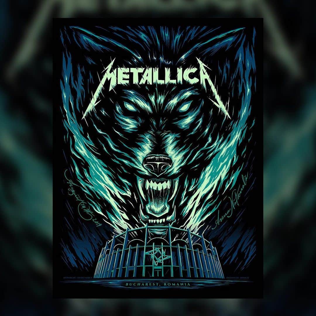 メタリカさんのインスタグラム写真 - (メタリカInstagram)「TONIGHT IN BUCHAREST 🇷🇴 ARENA NAȚIONALĂ 🇷🇴 ・・・ @thebandghost and @bokassaband kick off the show! ・・・ Poster Art: Mark5 Enhanced Experience Poster Art: @ziqqix ・・・ #MetInBucharest #WorldWired #Metallica」8月14日 13時44分 - metallica