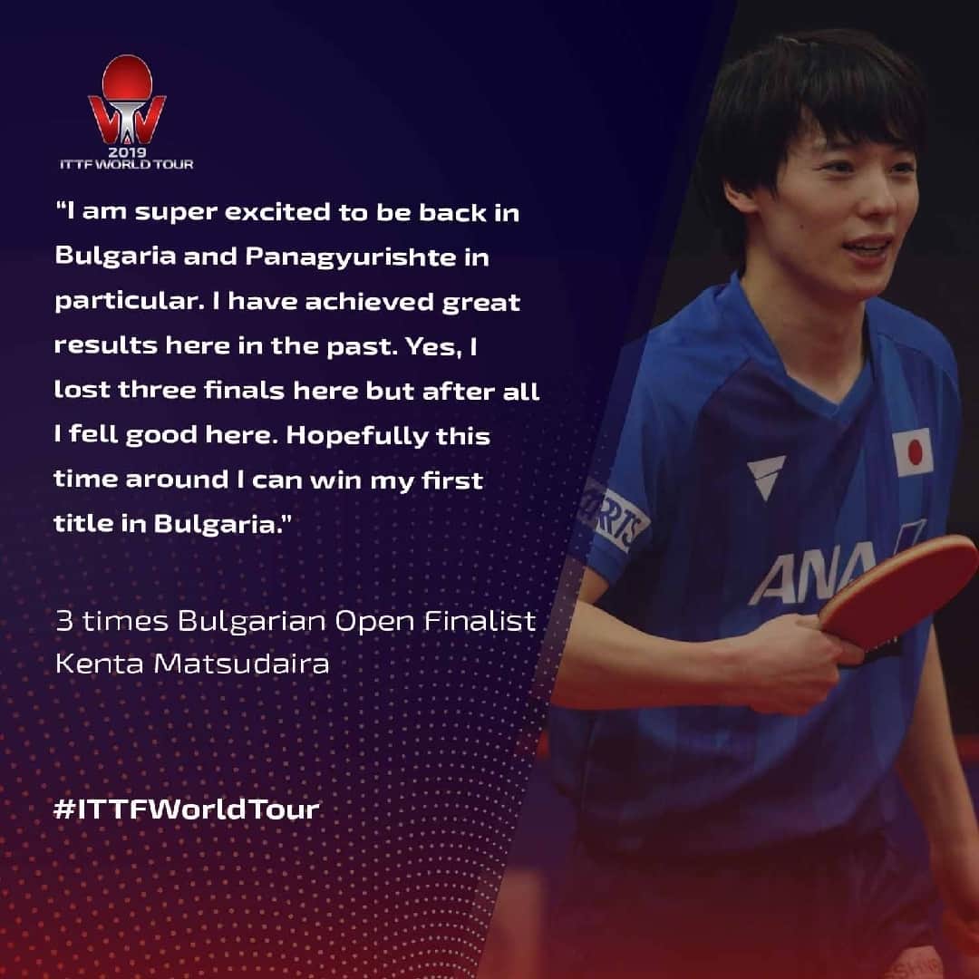 ITTF Worldさんのインスタグラム写真 - (ITTF WorldInstagram)「Will lady luck finally shine on Kenta Matsudaira 🇯🇵 as he seeks to win his first title in Panagyurishte.⠀ ⠀ Join us for Day 2️⃣ of preliminary action at the #ITTFWorldTour #2019BulgariaOpen 🇧🇬⠀ ⠀ Watch now on tv.ittf.com 👀」8月14日 15時00分 - wtt