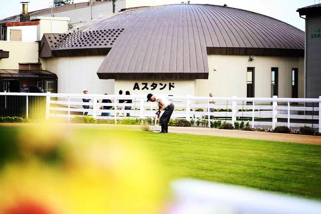 脇田唯さんのインスタグラム写真 - (脇田唯Instagram)「パドックと厩務員さん  お馬さんが通り終えたあと、 懇切丁寧に掃除している姿が なんとも素敵でした。  #フォトうま #厩務員 #門別競馬場 #地方競馬 #北海道競馬」8月14日 16時21分 - post_yui