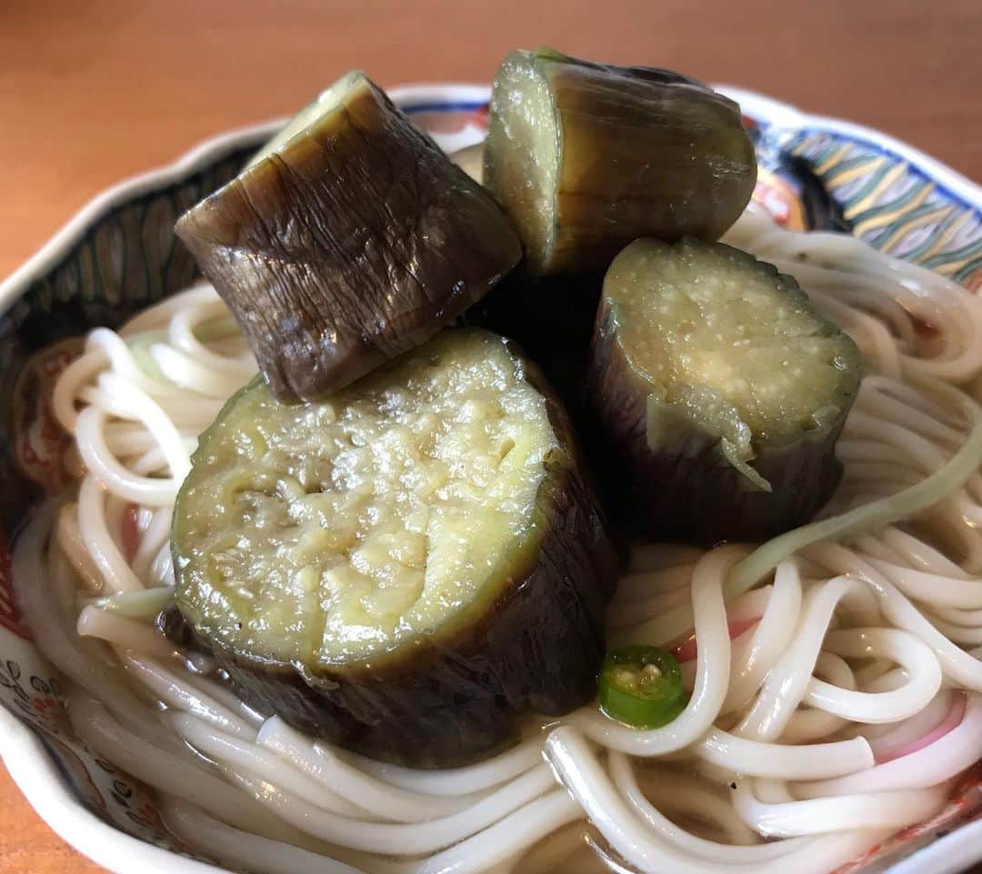 小谷あゆみのインスタグラム：「最近なすを食べていません #なす休みーー‼️ #茄子そうめん #なすのお嬢さん」