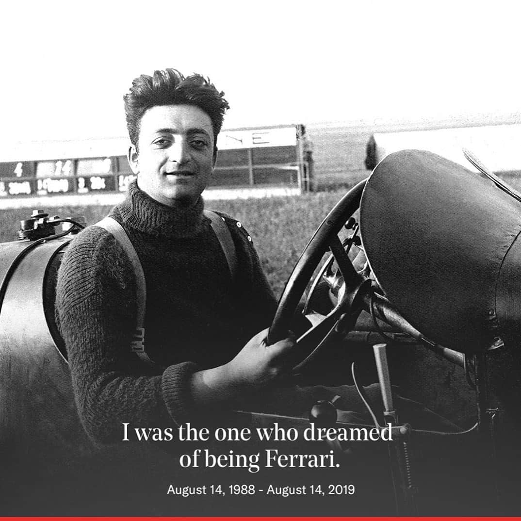 Ferrari APACさんのインスタグラム写真 - (Ferrari APACInstagram)「A lifelong passion that continues to make the world dream. Today Enzo still remains in our hearts. #Ferrari #ScuderiaFerrari #EnzoFerrari #RIPEnzo #CavallinoRampante」8月14日 19時32分 - ferrariapac