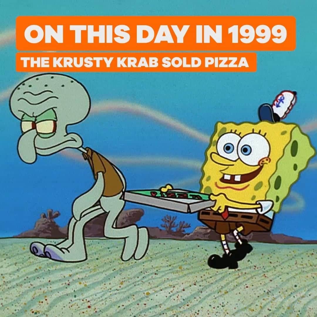 スポンジボブさんのインスタグラム写真 - (スポンジボブInstagram)「20 years and 1 Krusty Krab pizza delivery later...」8月14日 20時22分 - spongebob