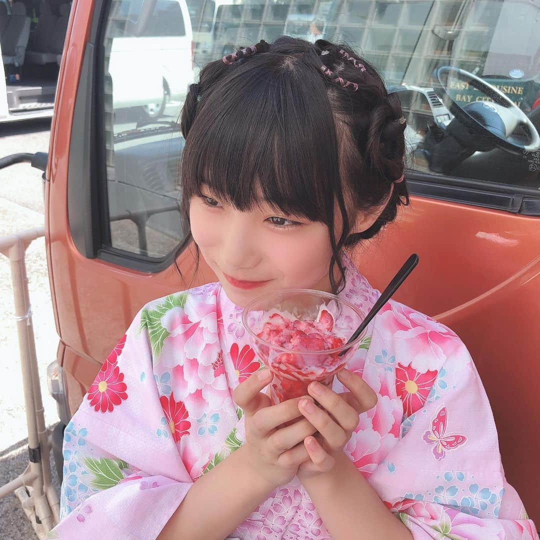 倉島杏実さんのインスタグラム写真 - (倉島杏実Instagram)「削りいちご(練乳多め) · · · · #SKE48 #削りいちご #いちご #苺 #🍓 #ストロベリー #strawberry #祭り #お祭り #浴衣 #浴衣ヘア #浴衣ヘアアレンジ」8月14日 21時19分 - anzunomi_ske