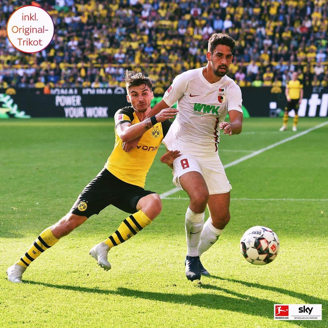 FCアウクスブルクさんのインスタグラム写真 - (FCアウクスブルクInstagram)「Es war trotz Niederlage das wohl mit Abstand beste Spiel der letzten Saison! Jetzt freuen wir uns zum Bundesliga-Auftakt wieder auf einen heißen Tanz in Dortmund. 🤩 Ihr könnt den #FCA, die Bundesliga und 2. Liga sowie die Premier League live bei Sky verfolgen – ein Original-Trikot gibt’s gratis oben drauf! 🤩 #FCA1907 #fcaugsburg」8月14日 22時48分 - fcaugsburg1907