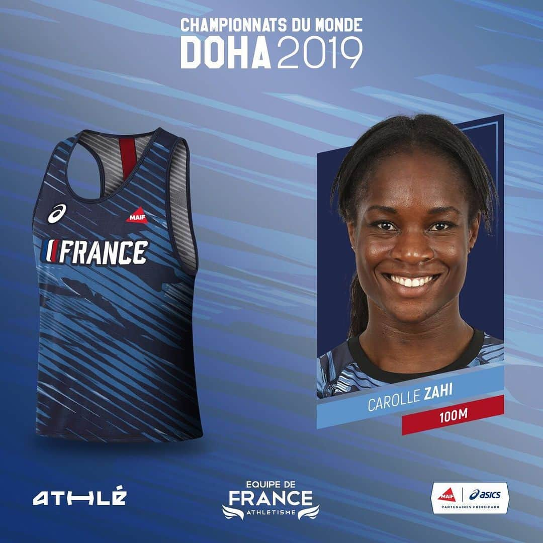 キャロル・ザヒさんのインスタグラム写真 - (キャロル・ザヒInstagram)「Je vous annonce que je suis officiellement sélectionnée pour les Championnats du Monde 🌍 de Doha sur le 100m 🇫🇷🇫🇷🇫🇷 Le travail paye et c’est pas fini 🙏🏾🔥 Félicitation à mes coéquipiers de la TeamphenoMenal 💪🏾💪🏾 #Ensemble #Ffa #Sprint #Doha2k19  #Teamphenomenal #Athletisme」8月15日 4時29分 - carollzahi