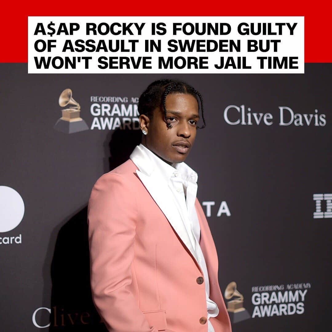 CNNさんのインスタグラム写真 - (CNNInstagram)「A Swedish court has found American rapper A$AP Rocky guilty of assault in connection with a street brawl in Stockholm in June. The 30-year-old, who pleaded not guilty and said he acted in self-defense, won't serve any further jail time but will be subject to a probationary period of two years. The rapper's arrest angered fans and fellow artists, and strained diplomatic relations between the US and Sweden after President Trump repeatedly demanded his release. (📸: Richard Shotwell/Invision/AP)」8月14日 23時59分 - cnn
