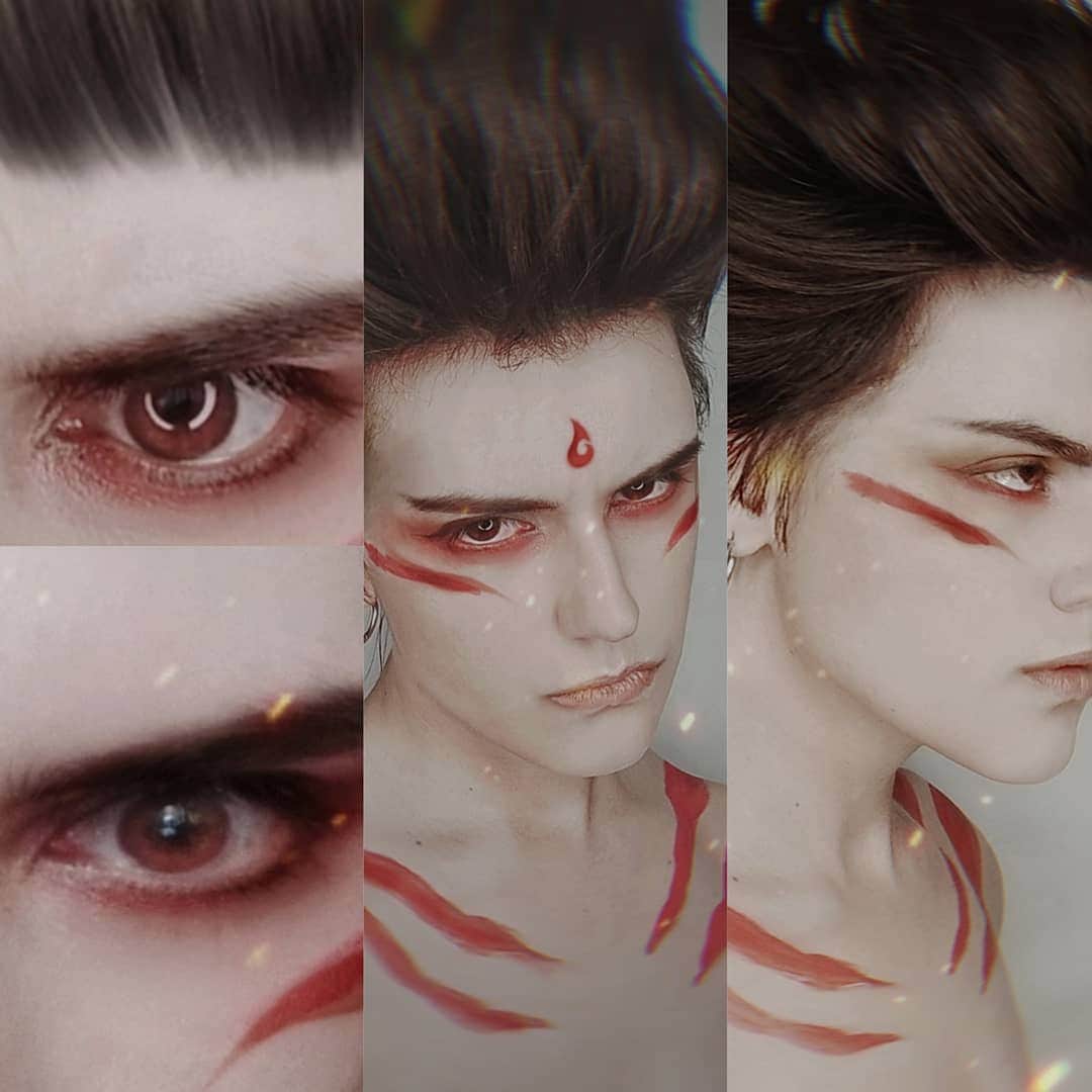 Gesha Petrovichさんのインスタグラム写真 - (Gesha PetrovichInstagram)「You didn't know this animation, but watched once I loved it. Fast makeup and costest xD Никто не знает, но все же хд #nezha #藕饼 #哪吒之魔童降世 #cosplay #makeup #geshacoser」8月15日 1時48分 - petrovichgesha