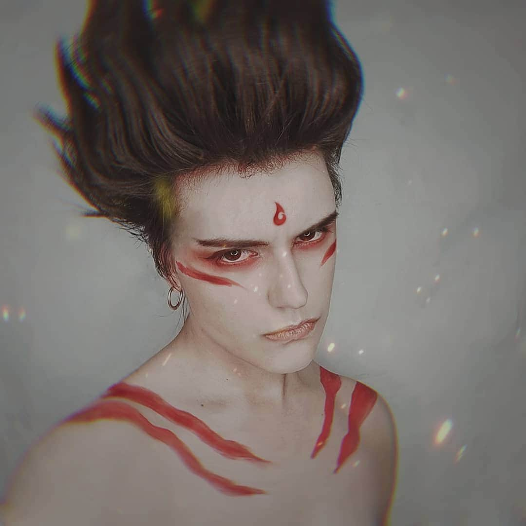 Gesha Petrovichさんのインスタグラム写真 - (Gesha PetrovichInstagram)「You didn't know this animation, but watched once I loved it. Fast makeup and costest xD Никто не знает, но все же хд #nezha #藕饼 #哪吒之魔童降世 #cosplay #makeup #geshacoser」8月15日 1時48分 - petrovichgesha