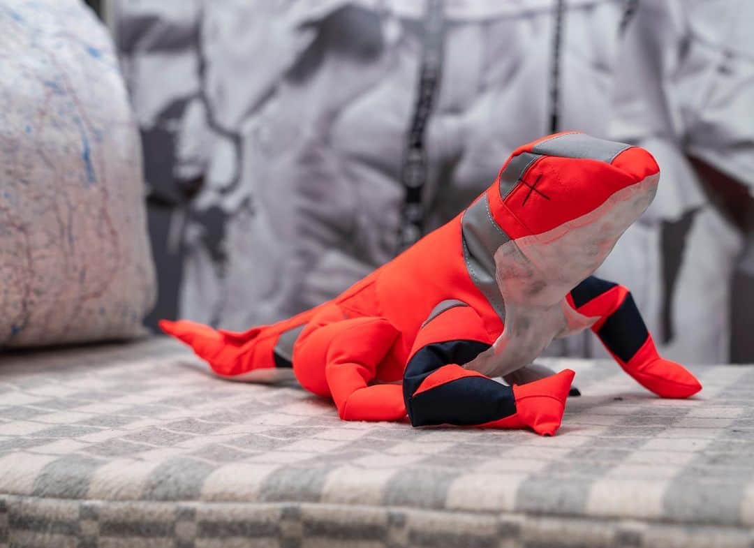 のインスタグラム：「It's #WorldLizardDay and to mark the occasion, we've made this one-off special lizard mascot RÆMADE using off-cuts from our upcoming AW19 tenth anniversary collection! All proceedings from the sale of this item will be donated to @WWF_UK. Available online and in the @Raeburn_Lab⁠ 🦎♻️ -⁠ #RAEBURN #RemadeInEngland」