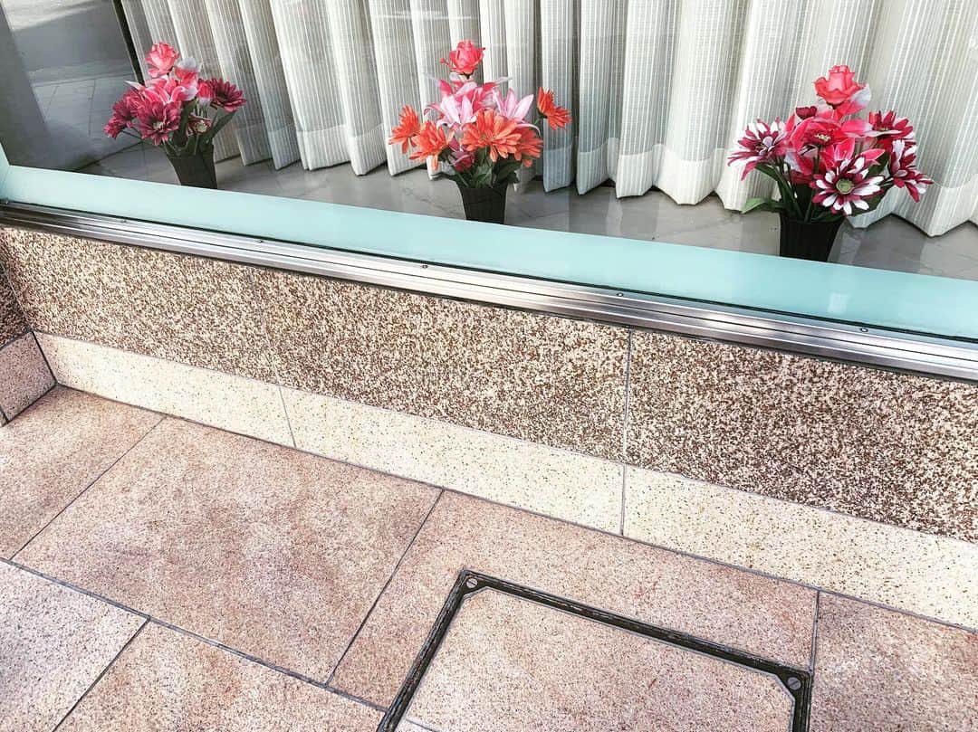 小谷実由さんのインスタグラム写真 - (小谷実由Instagram)「銀行のショーウィンドウ？にある造花はなかなか見ものです #花壇ウォッチャー」8月15日 12時38分 - omiyuno