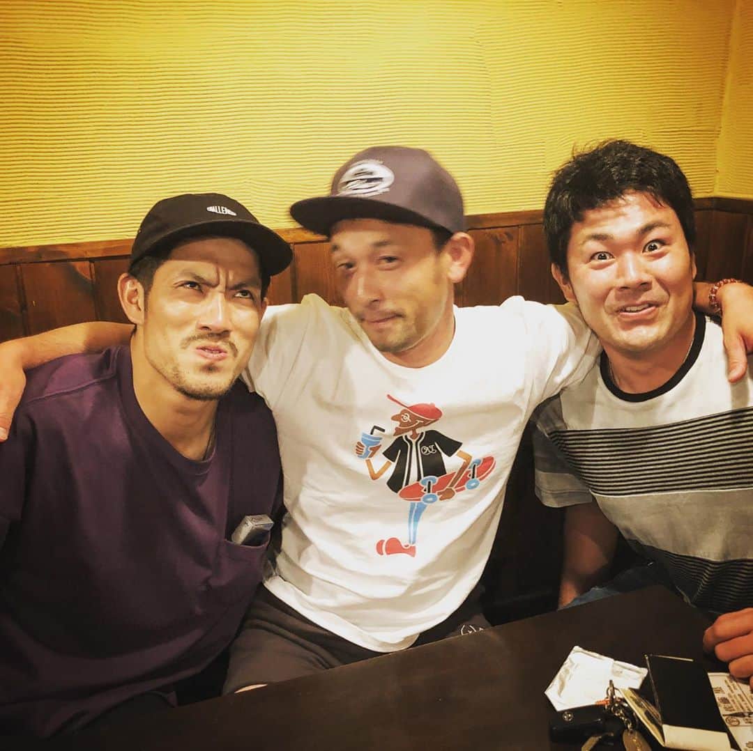 祖父江大輔のインスタグラム：「#トヨタ会#トヨタ自動車野球部#佐竹功年#ミスター社会人#木下拓哉#ミスター顔デカ#串屋#豚道」