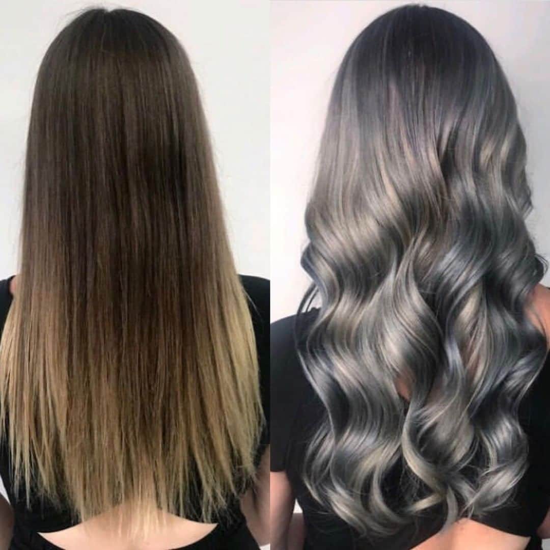 CosmoProf Beautyさんのインスタグラム写真 - (CosmoProf BeautyInstagram)「A silver transformation that SLAYS👏⁣ ⁣ PROCESS: 👇⁣ Lightened her mids with @schwarzkopfusa #BlondMe Lightener with 20 volume, then went back in for her roots with 10 volume.⁣ Lightened her ends with 9 volume & @olaplex No.1 for all 3 bowls. ⁣ FORMULA: 👇⁣ Roots- @kenraprofessional 6NUA/ 7SM⁣ Mids-Ends @kenraprofessional 10SM, 8NUA and a drop of 1n. ⁣ Styled using: @olaplex No.6 & No.7 ⠀⁣ Hair by #CosmoPro @noradababneh⁣ ⁣ Find the full line of Olaplex products including the newest additions - Olaplex No. 6 Bond Smoother & No. 7 Bonding Oil at #cosmoprofbeauty where you are #licensedtocreate⁣ ⁣ #repost #beforeandafterhair #silverhair #silverhaircolor #olaplexeveryservice #kenracolor」8月15日 4時40分 - cosmoprofbeauty