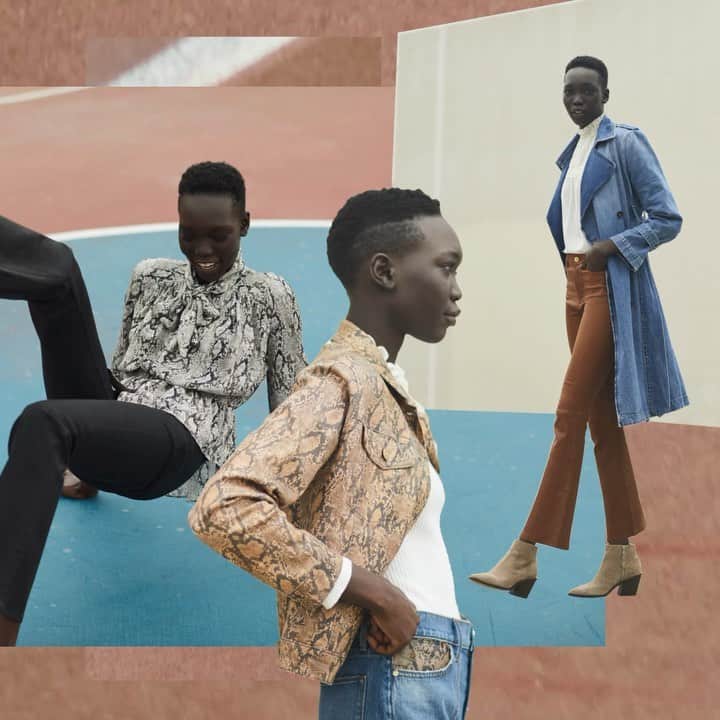 Saks Fifth Avenueのインスタグラム：「West Coast label @frame plays with proportions and prints for an updated take on neutrals and denim. Link in bio. #SaksStyle」