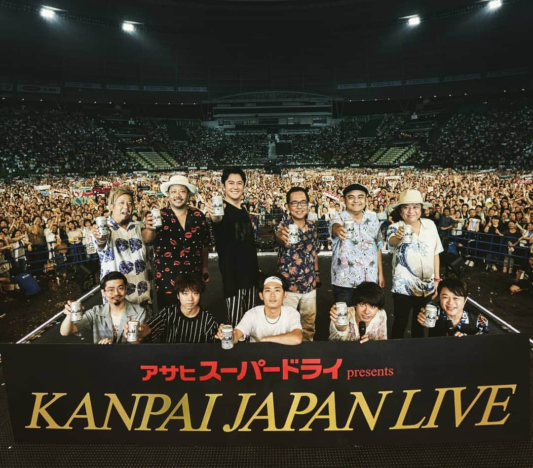 福山雅治さんのインスタグラム写真 - (福山雅治Instagram)「KANPAI JAPAN!!福  #TOKYO2020オフィシャルビール #アサヒスーパードライ #KANPAIJAPANLIVE2019 #福山雅治 #BEGIN #MONGOL800 #OKAMOTOS」8月15日 8時50分 - masaharu_fukuyama_official