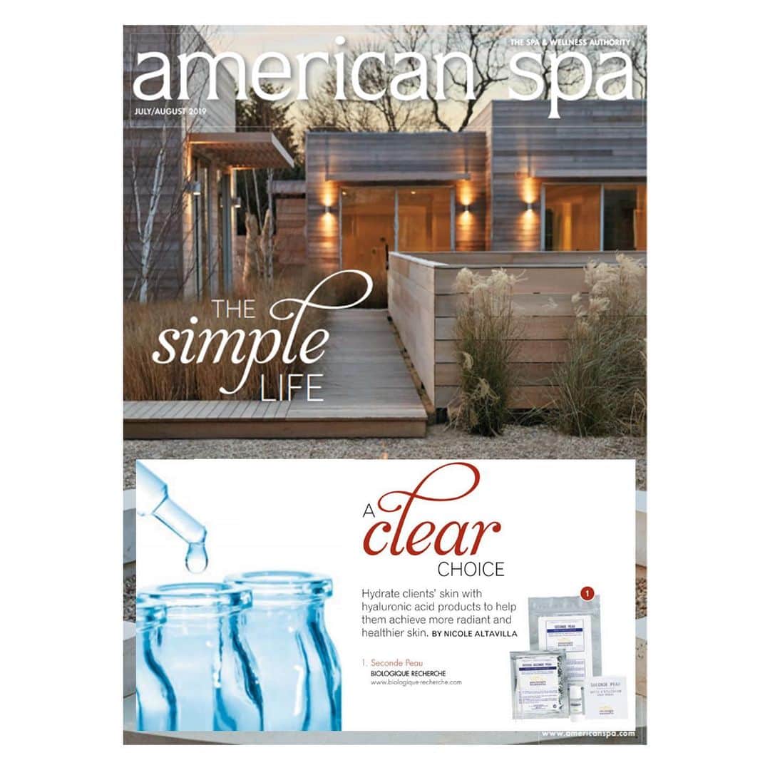 Biologique Recherche USAさんのインスタグラム写真 - (Biologique Recherche USAInstagram)「In their July/August issue, @americanspamag dedicates a full story to the importance of Hyaluronic Acid in skincare. Editor @hrmikesell explains why this ingredient is one of the most effective "for drenchink the skin with hydration". On that purpose, she interviewed Laure Bouscharain, Biologique Recherche Head of Research & Development. "The benefits of hyaluronic acid in cosmetic products depends on its molecular weight" she says. Read all about it through link in bio (page 32-34). Continuing that focus on Hyaluronic Acid, our Seconde Peau treatment is then featured page 36. This exceptional anti-aging treatment contains five electrospun patches made of 80% Hyaluronic Acid and a serum formulated with lifting and regenerating active ingredients to visibly treats the signs of aging.  Lastly, we are also thrilled to find our recently-opened partner @shousugibanhouse featured on American Spa's cover and in a beautiful article about "Hampton's Healing" pages 68-71.  Access the full digital magazine through link in bio! • • • #biologiquerecherche #passion #expert #beauty #skin #skincare #facecare #followyourskininstant #buildingbetterskin #skininstant #americanspamagazine #hyaluronicacid #laurebouscharain #masquesecondepeau #shousugibanhouse #hamptons」8月15日 9時26分 - biologique_recherche_usa