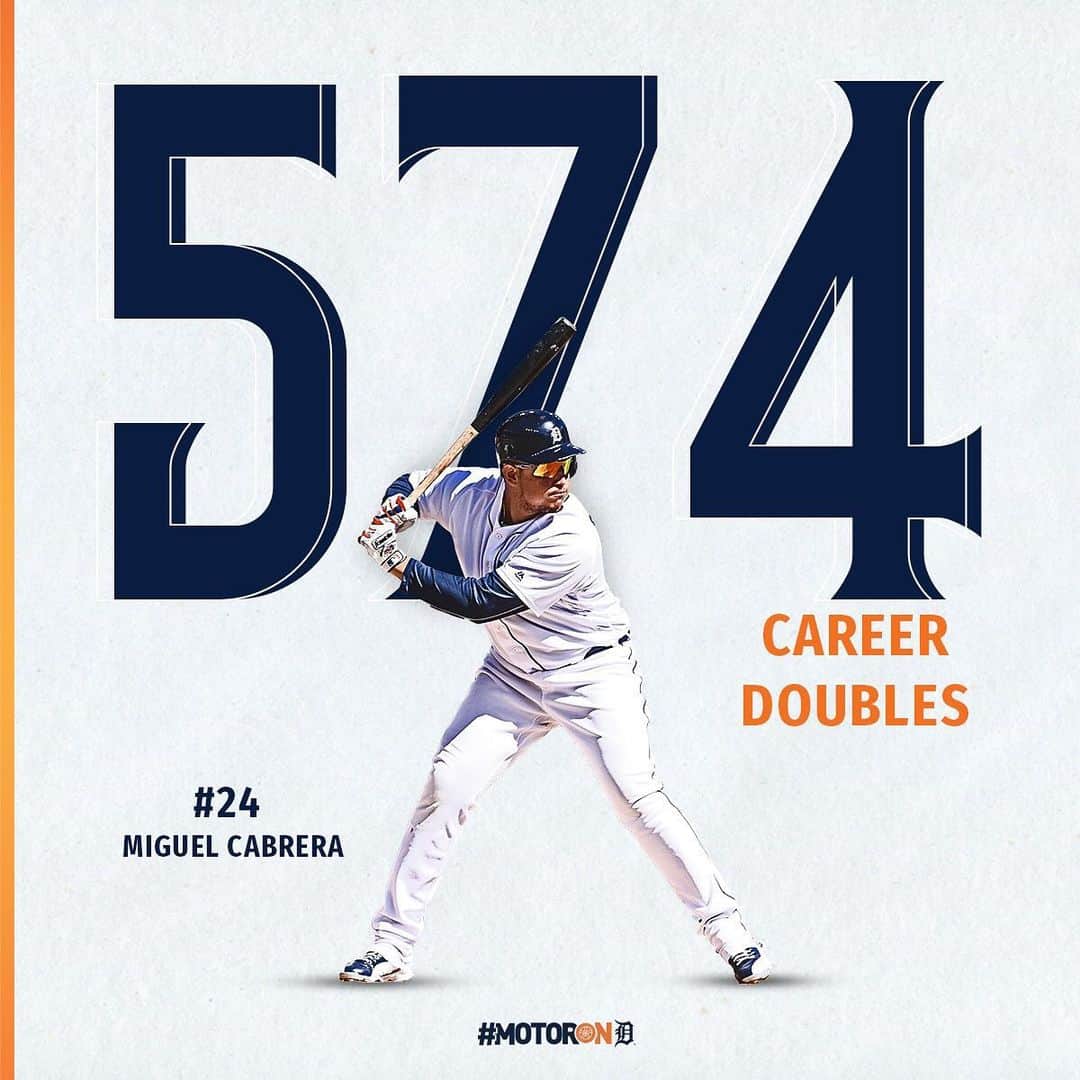 デトロイト・タイガースさんのインスタグラム写真 - (デトロイト・タイガースInstagram)「Miggy ties Bobby Abreu for the most doubles by a Venezuelan-born player in MLB history.」8月15日 9時38分 - tigers
