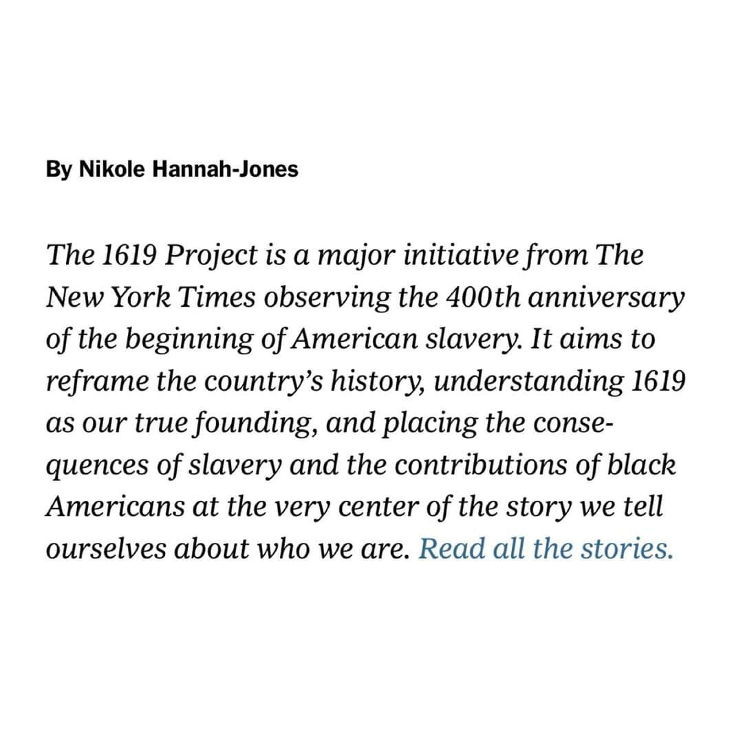 エブロ・ダーデンさんのインスタグラム写真 - (エブロ・ダーデンInstagram)「#The1619Project #TheYearOfReturn .... @nytimes」8月15日 10時25分 - oldmanebro