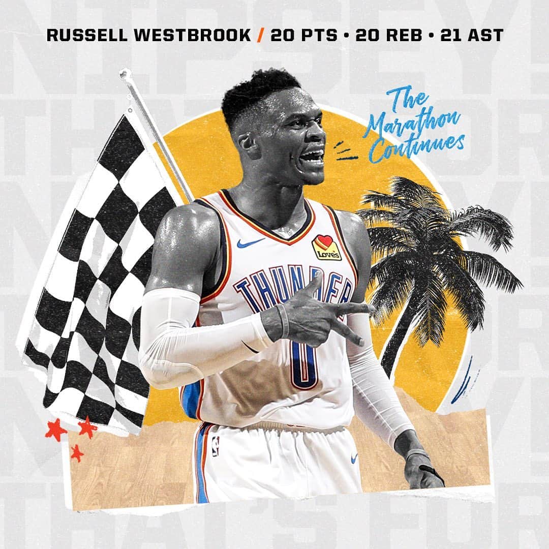 espnさんのインスタグラム写真 - (espnInstagram)「Nipsey Hussle would have been 34 on Thursday. Back in April, Russell Westbrook dedicated his 20-20-20 triple-double to him 🏁」8月15日 23時00分 - espn