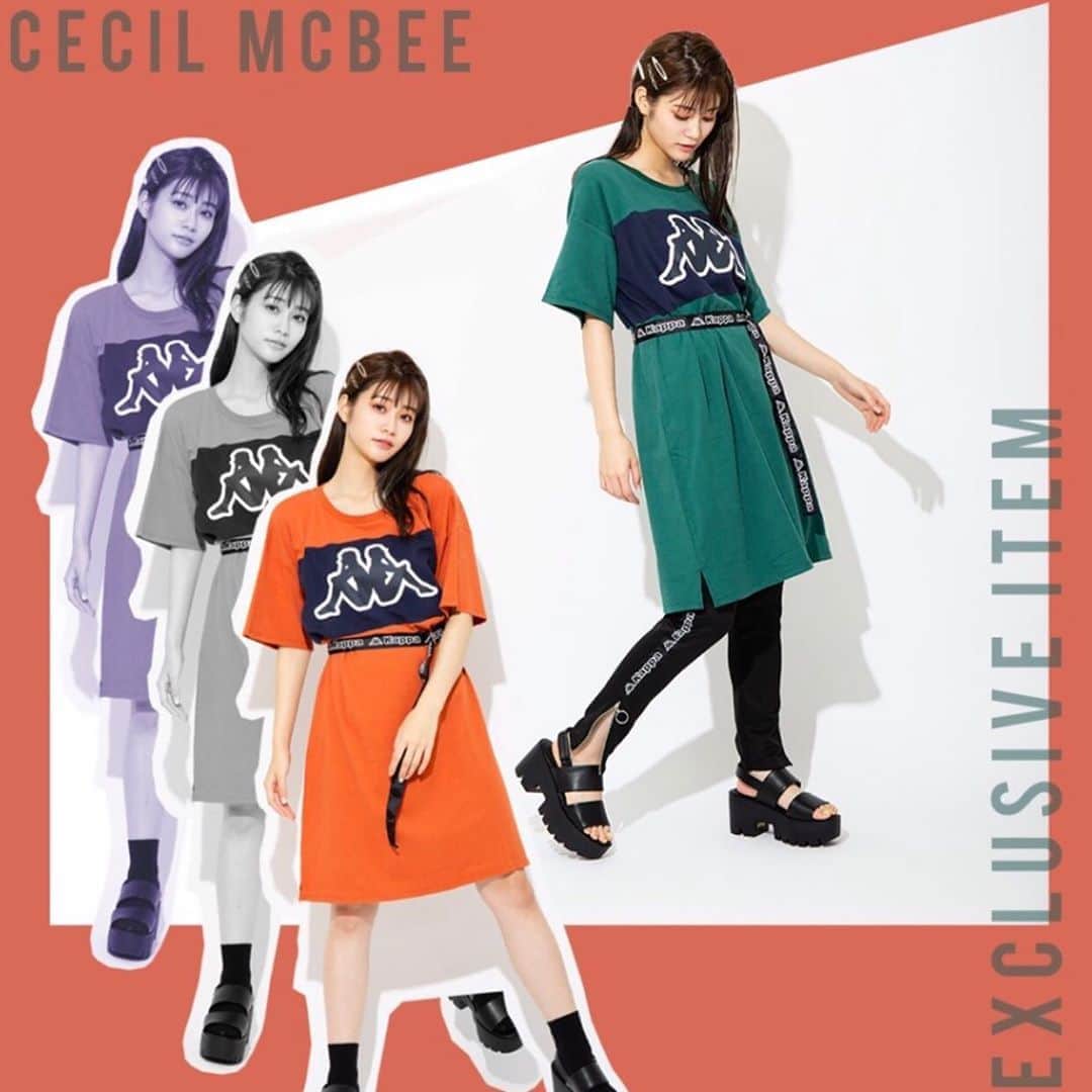 のインスタグラム：「ㅤㅤㅤㅤㅤ ◆Kappa ◆ CECIL McBEE exclusive item vol.2  Feat,Meru Nukumi  イタリア発スポーツブランド「Kappa」の セシルマクビー別注アイテムが登場！ ㅤㅤㅤㅤㅤ  ㅤㅤㅤㅤㅤ  one-piece 【316840041900】 ※店頭発売中 ㅤㅤㅤㅤㅤ  ㅤㅤㅤㅤㅤ ㅤㅤㅤㅤㅤ ◾️只今予約商品先行受注で Ailandポイントが2倍に！ TOP URLをCHECK☑︎ ㅤㅤㅤㅤㅤ ㅤㅤㅤㅤㅤ ㅤㅤㅤㅤㅤ ㅤㅤㅤㅤㅤ model @meru_nukumi  ㅤㅤㅤㅤ ㅤㅤㅤㅤㅤ  #CECILMcBEE#styling  #2019#2019aw #summer  #ootd #summerfashion #fashion#outfitoftheday#trend#style #summercoordinate#kappa #スポーティーコーデ  #セシルマクビー #秋 #秋コーデ #めるる #生見愛瑠」