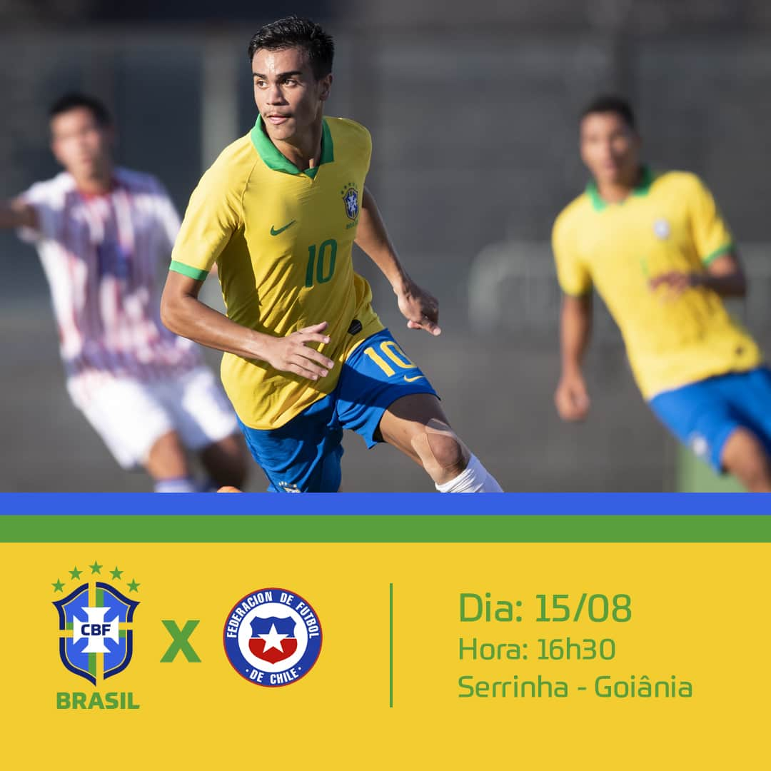 サッカー ブラジル代表チームさんのインスタグラム写真 - (サッカー ブラジル代表チームInstagram)「Hoje é dia de #SeleçãoSub17 em campo! Preparação para o Mundial entra em reta final com o 1º amistoso contra o Chile, em Goiânia. ⠀ Bola vai rolar 16h30 e você pode garantir ingresso por 1 kg de alimentos! ⠀ Foto: @lucasfigfoto / CBF ⠀ #JogaBola #BRAxCHI #GigantesPorNatureza」8月15日 22時47分 - cbf_futebol