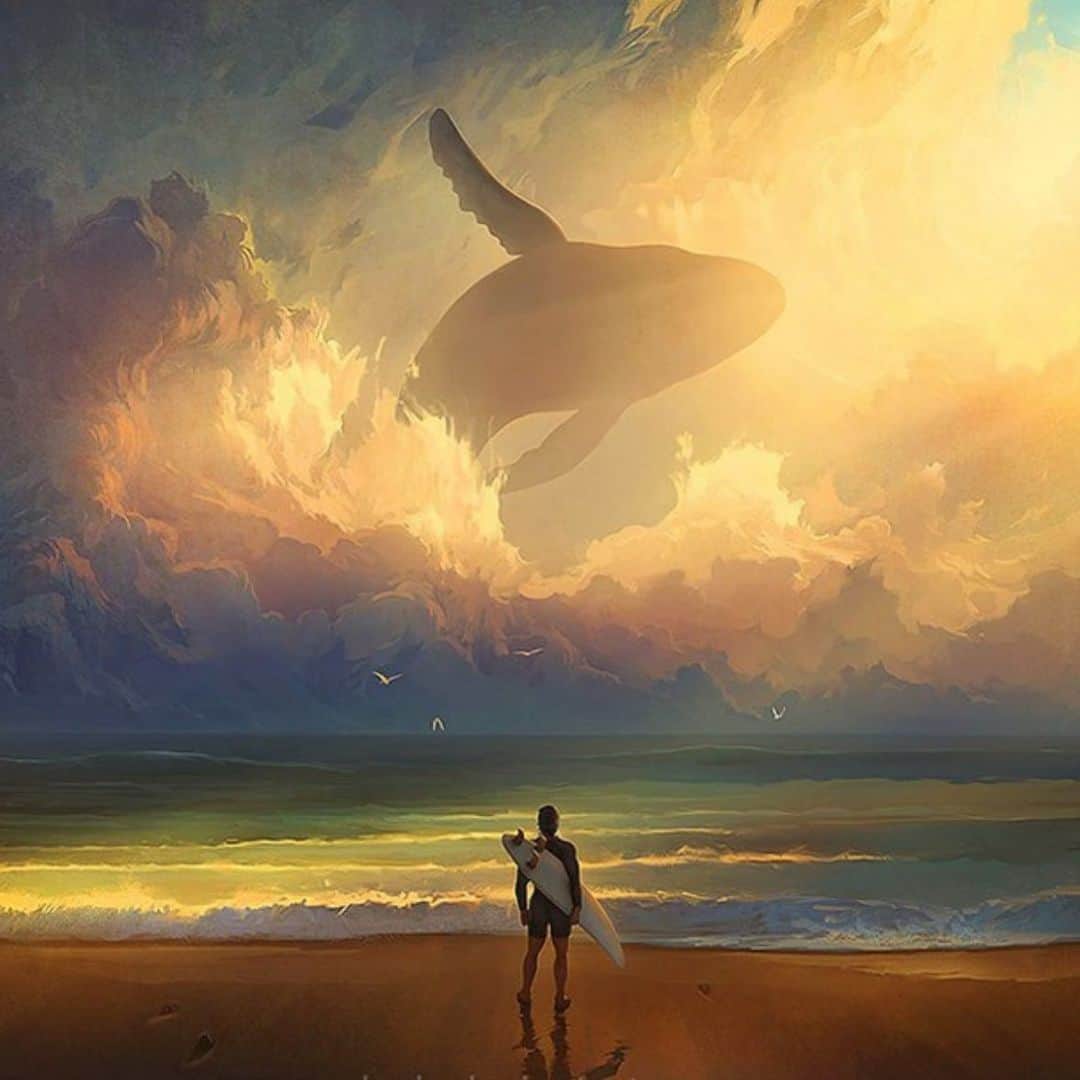 Art Collective Magazineさんのインスタグラム写真 - (Art Collective MagazineInstagram)「#tbt to this incredible piece ”waiting for the wave” by @rhads001. This amazing artist creates the most sublime worlds with his digital artwork. Artem’s imagination is just wonderful. Please take a minute to give @rhads001 a follow if you haven’t already, trust us....you won’t regret it!」8月15日 15時29分 - art_collective