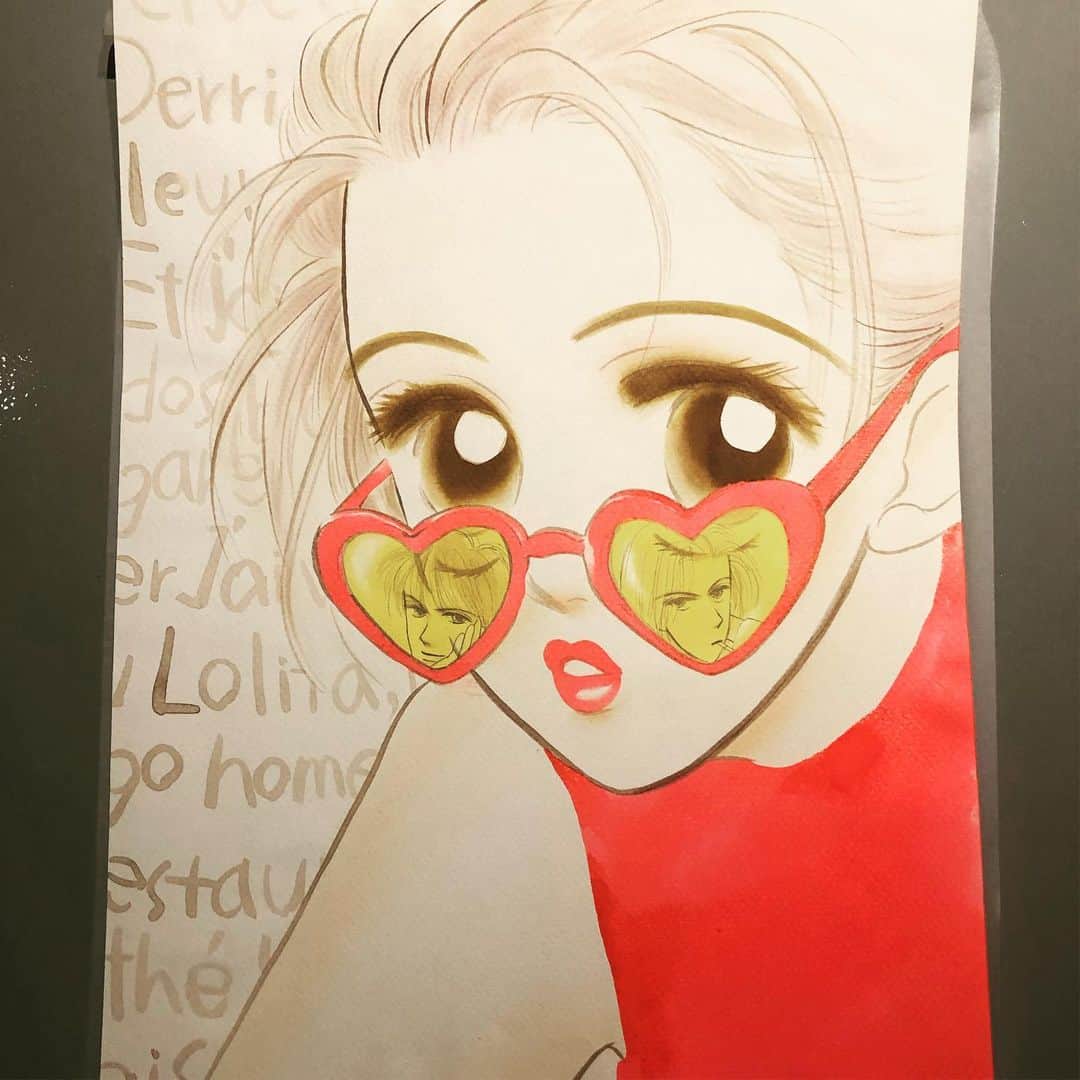 ひうらさとるのインスタグラム：「別フレ時代の原画も大量に見つかった！「プレイガールK」！ドクター何言ってんだw  これも今電子書籍でリニューアルして出てるから読んでねー。 #プレイガールk  #ひうらさとる  #カラー原画」