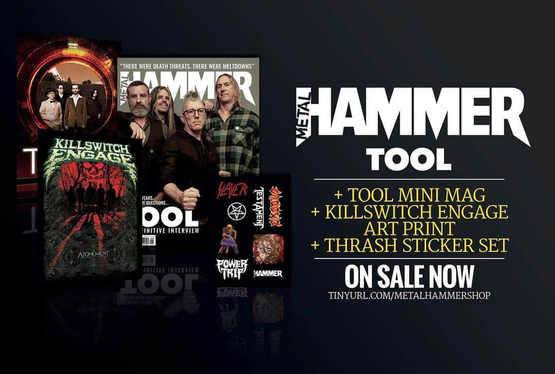 METAL HAMMERさんのインスタグラム写真 - (METAL HAMMERInstagram)「Our new issue is out now - huge Tool interview + free bonus Tool mag, Killswitch Engage art print designed by Mike D *and* a thrash metal sticker set! In U.K. shops now or click the link in our bio #Tool #FearInoculum #KillswitchEngage #ThrashMetal #Megadeth #Anthrax #Testament #Slayer #MetalHammer」8月15日 19時18分 - metalhammeruk