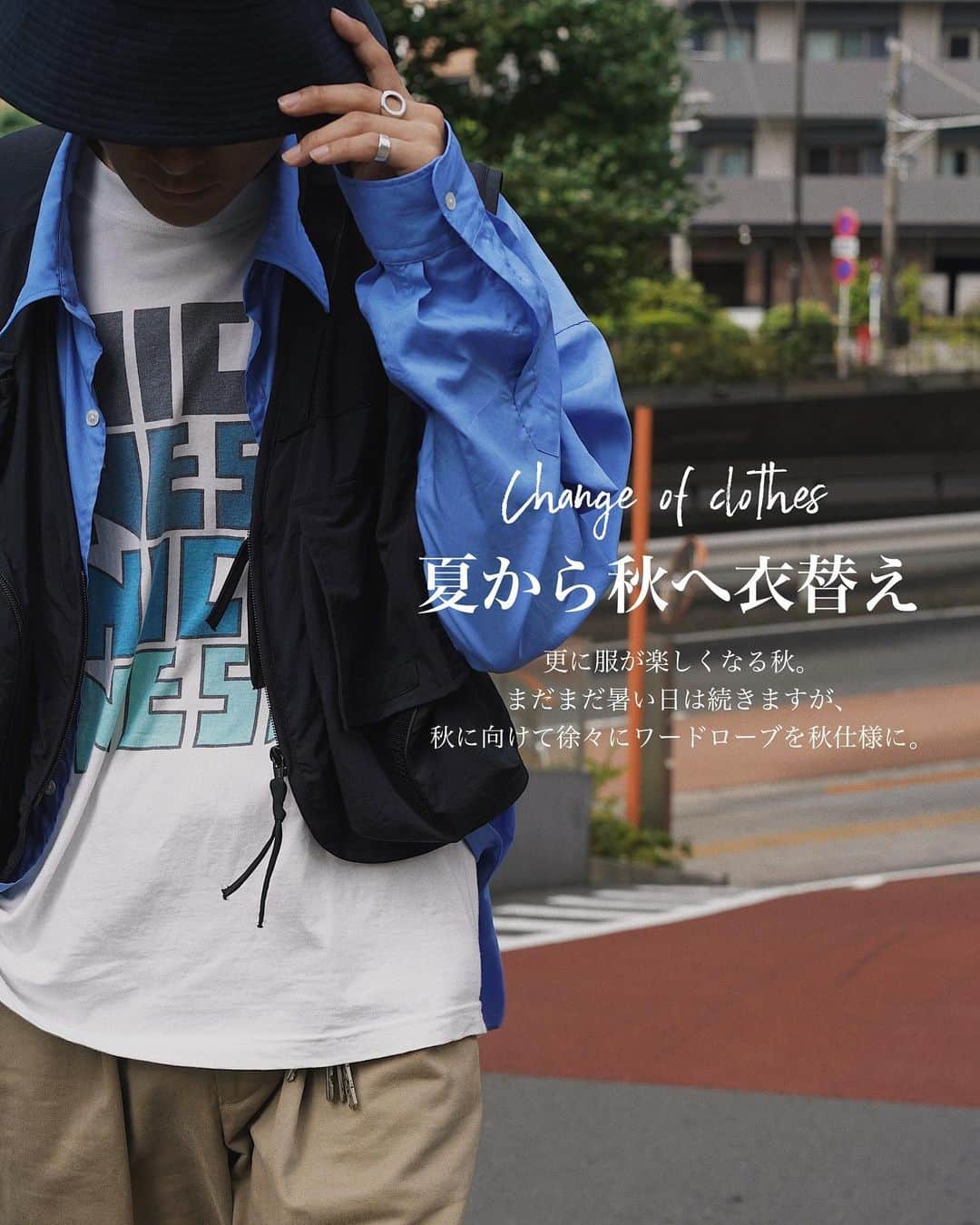 Ryoさんのインスタグラム写真 - (RyoInstagram)「ㅤㅤㅤㅤㅤㅤㅤㅤㅤㅤㅤㅤㅤ 秋の楽しみは、シャツのレイヤードです！ 長袖のシャツが一番クローゼットの中に多いので秋が楽しみです👔 ㅤㅤㅤㅤㅤㅤㅤㅤㅤㅤㅤㅤㅤ hat:#camesandgoes vest:#ssstein shirt:#graphpaper tee:#niceness pants:#urutokyo shoes:#converse #ct70」8月15日 20時09分 - ryo__takashima