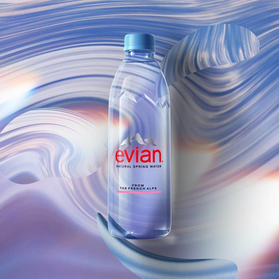 YOSHIROTTENのインスタグラム：「Artwork for @evianwater  with @tetsuyayamakawa 💧💧💧💧💧💧💧💧💧 thanks @sato_creative」