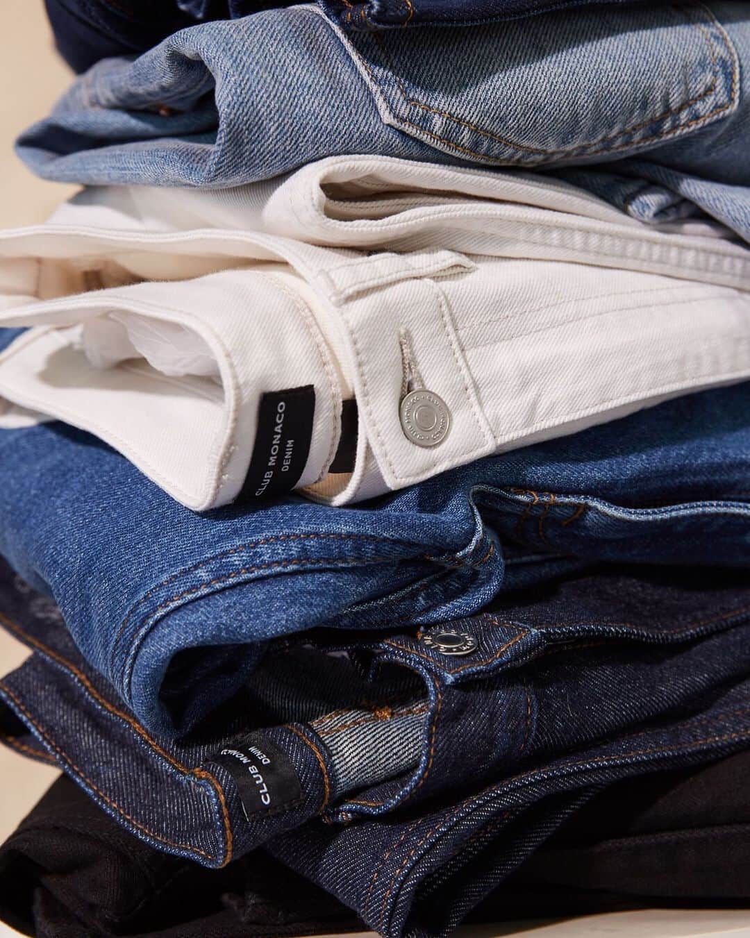 Club Monacoのインスタグラム：「High rise, mid rise, modern fits, polished cuts, water conscious, pure cotton, slight stretch, and more. New styles for men and women—take your pick. #CMDenim」