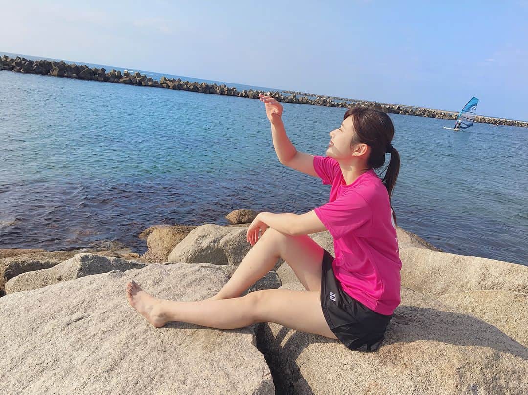 佐藤朱さんのインスタグラム写真 - (佐藤朱Instagram)「海にまた行きたいね〜🏖🐠☀️ #日和山浜」8月16日 0時17分 - akari_miyagi