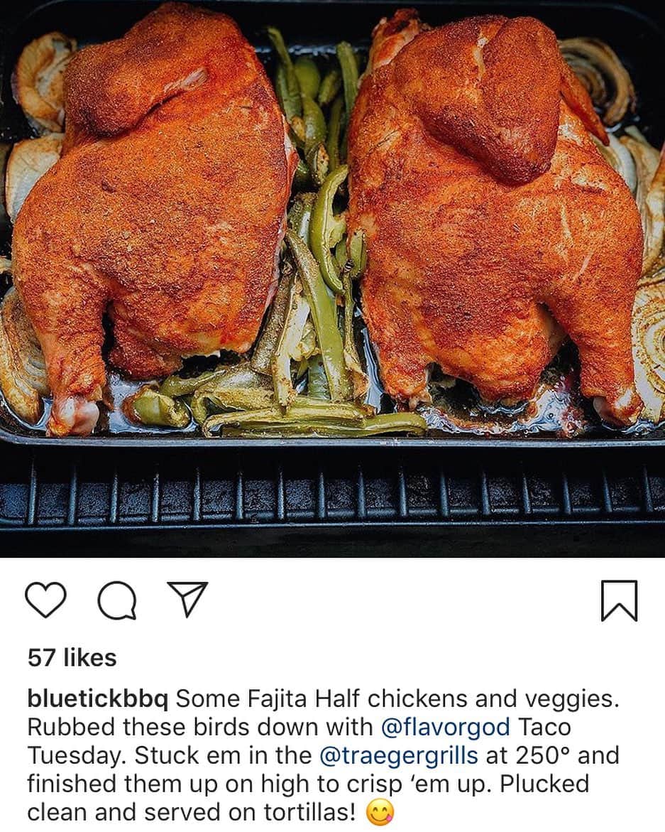 Flavorgod Seasoningsさんのインスタグラム写真 - (Flavorgod SeasoningsInstagram)「My buddy @bluetickbbq making some fajita chicken, check his page out! Great stuff! - He used my #flavorgod taco Tuesday seasoning - Build Your Own Combo Pack Now!!⁣ Click the link in my bio @flavorgod ✅www.flavorgod.com⁣ -⁣ Flavor God Seasonings are:⁣ 💥ZERO CALORIES PER SERVING⁣ 🌿 Made Fresh⁣ 🔥 KETO & PALEO⁣ 🌱 GLUTEN FREE & KOSHER⁣ ☀️ VEGAN FRIENDLY ⁣ 🌊 Low salt⁣ ⏰ Shelf life is 24 months⁣ -⁣ -⁣ #instagood #food #foodie #cook #knifecollector #cooking #foodprep #teatime #followme #spicy #videooftheday #flavorgod #meme #soignemondays #knife #edc #taco #tacotuesday」8月16日 3時59分 - flavorgod