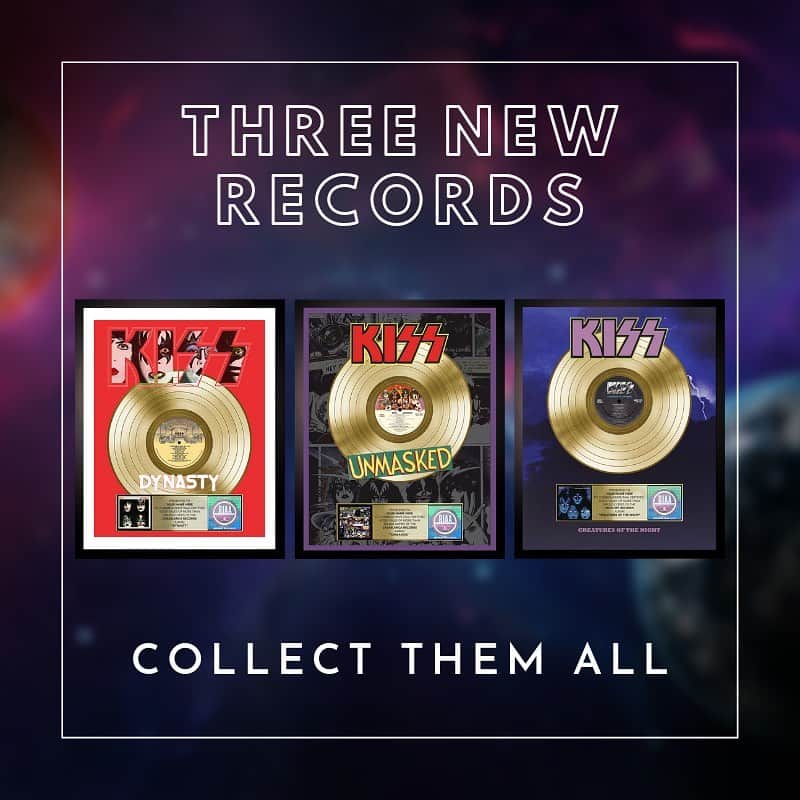 KISSさんのインスタグラム写真 - (KISSInstagram)「Turn it up! 3 new gold plaques now available in the store. Link in bio #KISS」8月16日 4時42分 - kissonline