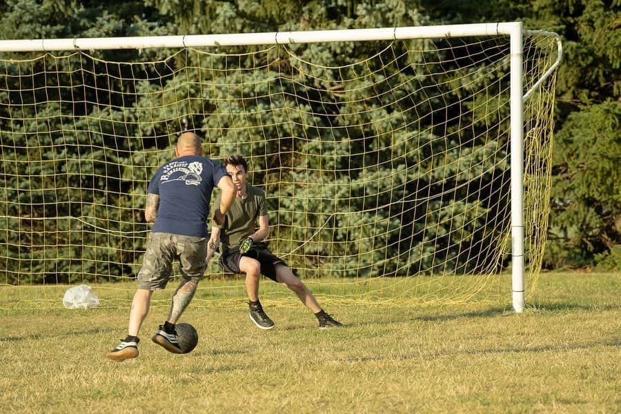 雅-MIYAVI-さんのインスタグラム写真 - (雅-MIYAVI-Instagram)「MYV CUP 2019 💥💥💥⚽️ Played soccer w/ the tour crew members! The last time I played was in Bangladesh with refugee kids. Tho sometime it feels like my body is not catching up with what I picture in my head, it’s always great to sweat n have fun especially on the road with shows almost everyday. We are gonna rock Detroit tonight with sore muscles all over 🤘🏻そして、ツアークルーの皆とサッカー‼️‼️バングラデシュ訪問以来ボールを蹴ってなかったので、なかなか体がついていかない場面もあり（笑）毎日ショーが続くので息抜きになったかなと思いつつ、逆に疲れたという説もありつつ。。とにかく楽しかった！朝からTV、モータウンとお疲れ様でした🙌🏻 今日はデトロイト公演、みんな筋肉痛でがんばります👍🏻👍🏻😃⚽️💯 #NoSleepTillTokyo」8月16日 5時11分 - miyavi_ishihara