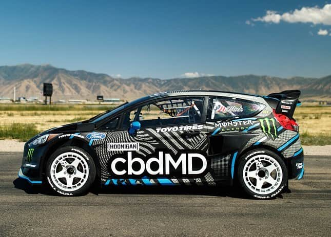 ケン・ブロックさんのインスタグラム写真 - (ケン・ブロックInstagram)「I’m racing Nitro World Games Rallycross event this weekend! I am part of a two-car @cbdMD.usa team with my buddy @Arpin00, so we’ve done a special, one-off cbdMD-themed livery for this event (mine is a bit of an alternate take on Steve’s livery). Steve and his Loenbro team have done a LOT of work to these Ford Fiestas in the off-season and they’re really dialed now. Really looking forward to racing this WILD track again designed by Travis Pastrana! #cbdMD #NitroWorldGames」8月16日 6時44分 - kblock43