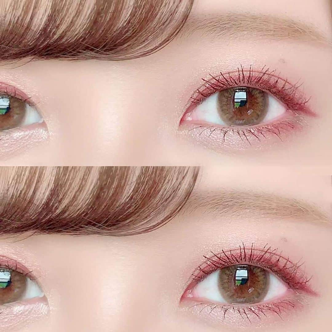 AUBE オーブ 公式さんのインスタグラム写真 - (AUBE オーブ 公式Instagram)「TWICE×AUBE　﻿ 10seconds make-up experience﻿ ﻿ 新キャンペーンで﻿ ＴＷＩＣＥメンバーのモモ・ダヒョン・ミナ・﻿ チェヨン・ツウィが実際に使っている﻿ 「ブラシひと塗りシャドウN 　15レッド系」﻿ をお試しいただいた @__cvvz__ さんのコメントを﻿ ご紹介♪﻿ ﻿ AUBEの"１０秒シャドウ" ﻿ ブラシひと塗りシャドウNの新色をAUBEから頂いたので﻿ それでメイクしたよっ💭﻿ ﻿ ベースのクリームシャドウが透け感のあるレッドやねんけど﻿ 指でまぶたにポンポンて載せたらニュアンスメイクに◎﻿ ナチュラルで腫れぼったく見えへんからいろんな﻿ シャドウと組み合わせてもかわいい( ˘ω˘ ) ｽﾔｧ…❁﻿ ㅤㅤㅤㅤ﻿ ベース塗ってからブラシで真ん中の三色を取って﻿ そのまままぶたにスライドさせるだけで﻿ 綺麗なグラデーションが完成🍑﻿ 簡単やし実際10秒かからへんのちゃうかな？てくらい時短！💫﻿ ㅤㅤㅤ﻿ 最後にチップに真ん中のグラデになってるところの﻿ 1番上の明るいカラーを下まぶた全体にのせて﻿ パレットの1番下の締め色をチップの反対側に取り﻿ 目頭からアイラインの代わりにして入れる！﻿ 下目尻にも入れたら完成💐﻿ この付属のチップコシがあって細いラインも入れやすいし﻿めっちゃ使いやすい！！！◎﻿ ㅤㅤㅤ﻿ 全体的に程よいツヤがあってかわいいし﻿ テクニック要らずで簡単にグラデーションができるところが◎﻿ ベースカラーを使わずブラウンのグラデだけでもかわいいよ❤︎﻿ ㅤㅤㅤㅤ﻿ #pr #make #ブラシひと塗りシャドウ #aube #アイシャドウ #10秒シャドウ #時短メイク #メイク動画 #TWICE」8月16日 17時11分 - aube_official_jp