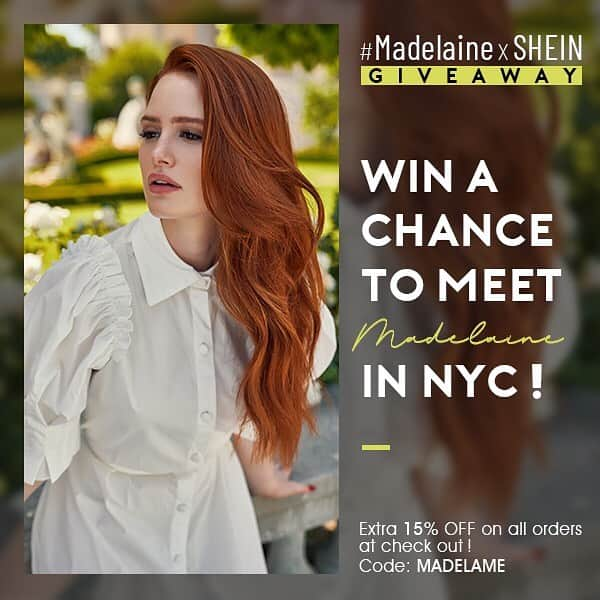 SHEINさんのインスタグラム写真 - (SHEINInstagram)「❤️IT'S GIVEAWAY TIME!❤ We are so excited to launch our Fall 2019 Collection featuring Madelaine Petsch and her favorite picks! 🎉To celebrate, we're selecting 25 lucky winners to meet Madelaine in New York!😍🗽We can't wait! To enter: 1. Follow @sheinofficial/@shein_us & like this post 2. Repost contest banner to your own Instagram, add hashtag #MadelainexSHEIN 3. Tag three friends in the comments below ✔️We will select 25 winners. ✔️The winners and their +1 guests will be invited to attend a private event with Madelaine and receive a gift box from SHEIN.（US only. Hotel accommodations provided. Flights not included.) ✔️Winners will be announced 8/21 on @sheinofficial! *SHEIN reserves the right to final interpretation. ⬇️⬇️ Extra 15% OFF all orders at check out! (Not Valid in some Countries)  Code: MADELAME」8月16日 9時02分 - sheinofficial