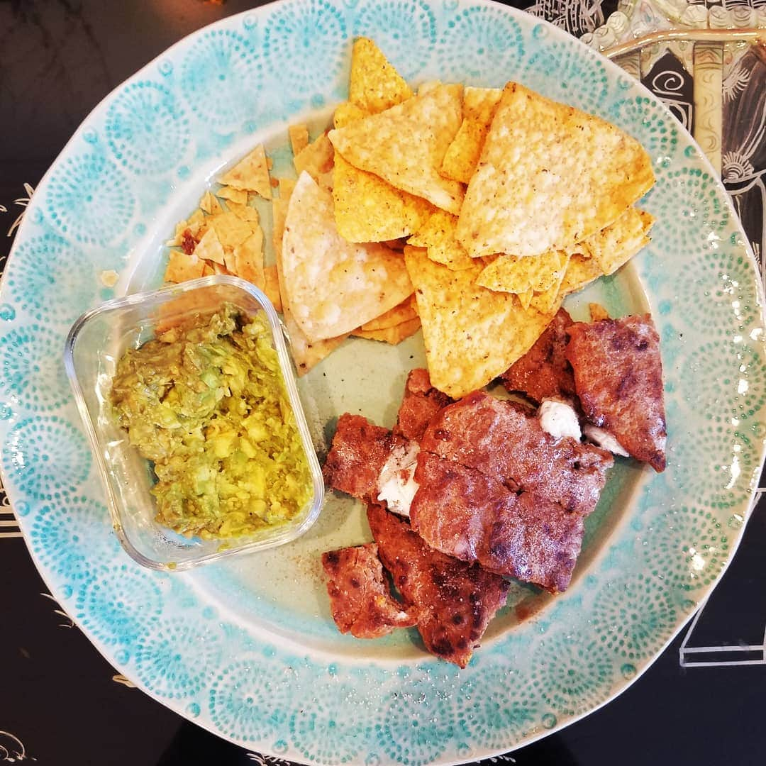 ガソリングラマーさんのインスタグラム写真 - (ガソリングラマーInstagram)「VEGAN SAUSAGE CHEESE CINNAMON PECAN PANCAKE + CHIPS & GUACAMOLE 🥞🌭🧀🥑 #GASOLINEKITCHEN ADVENTURES @neatfoods #cinnamonpecan #pancakes #veganpancakes  @beyondmeat beyond sausage #vegansausage hot Italian  @violife_foods #cheddarshreds #vegancheese  @grubmarket AVOCADO  @coconutsecretofficial coconut aminos  @yellowbirdsauce serrano sauce #hotsauce  @mountainroseherbs smoked black pepper  @miyokoscreamery #VEGANBUTTER  @deepriversnacks #honchos #ranchchips via @veganessentials  #vegansofIG #veganaf #veangood #vegansofinstagram #veganfood #whatveganseat #instavegan #vegan @gasolineglamour  #GASOLINEGLAMOUR  #neatfoods #grubmarket  #yellowbirdhotsauce  #coconutsecret  #mountainroseherbs  #miyokoscreamery  #beyondmeat  #violife  #deepriversnacks #veganessentials」8月16日 10時41分 - gasolineglamour