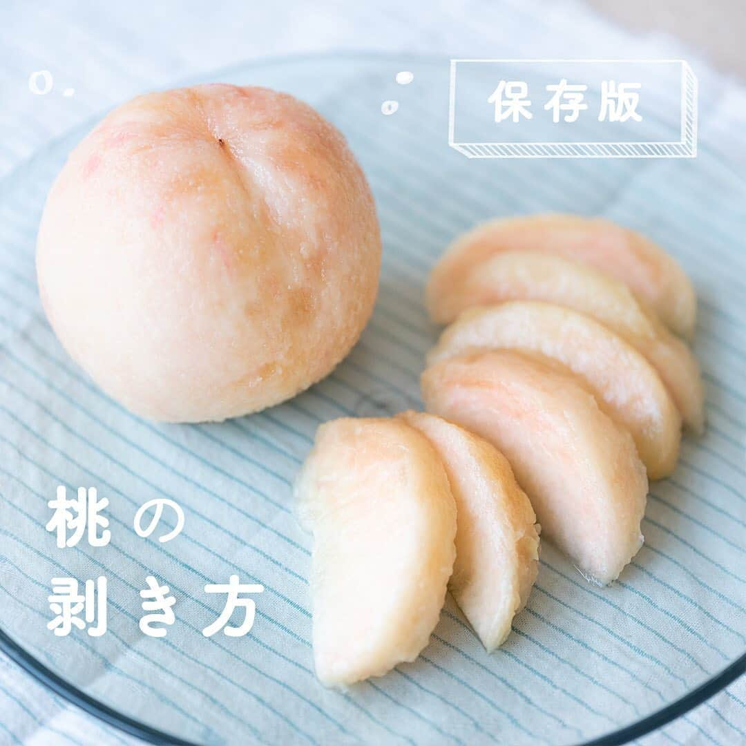 KURASHIRUさんのインスタグラム写真 - (KURASHIRUInstagram)「『桃の剥き方』🍑 . 調理時間：15分 費用：200円程度 . 桃の剥き方のご紹介です。今回はトマトの湯むきをする要領で、桃の皮だけをツルンと剥く方法をご紹介します。この剥き方をマスターすれば、果汁たっぷりでジューシーな桃を、余すことなく食べられますよ。ぜひ試してみてください。 . 【材料】 1個分 桃 　1個 お湯 　適量 氷水 　適量 . 【手順】 ボウルに氷水を用意しておきます。 1. 桃の上部に、十字に切り込みを入れます。 2. 鍋にお湯を入れ中火にし、沸騰したら1を入れます。 3. 20秒程経ったら桃を取り出し、氷水の入ったボウルに入れます。 4. 桃に切り込みを入れた所をつまんで、ヘタに向かって剥きます。 . 【コツ・ポイント】 桃をお湯に入れ湯むきするときは、果肉がやわらかくなってしまうので、長い時間お湯につけないように、気を付けて下さい。 ———————————————————— レシピのご質問はアプリでお待ちしております おいしくできたら #kurashiru で投稿してね ———————————————————— . #クラシル #kurashiru #料理 #グルメ #おうちごはん #手料理 #簡単レシピ #ごはん #手作りごはん #今日のごはん #献立 # #桃 #peach」8月16日 10時51分 - kurashiru