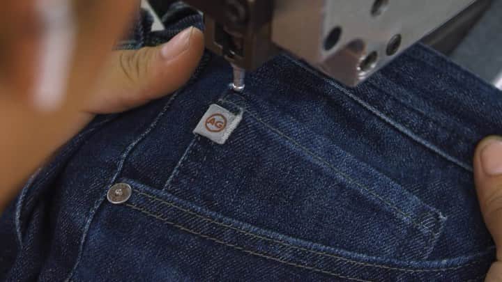 のインスタグラム：「Your denim has gone through an entire journey before finding its spot in your closet: it’s been carefully selected, researched, meticulously checked and re-checked, fitted, sewn, dyed, washed, and perfectly folded.  Click the link in our profile to see the final installment of AG's More Than series. #Morethandenim」