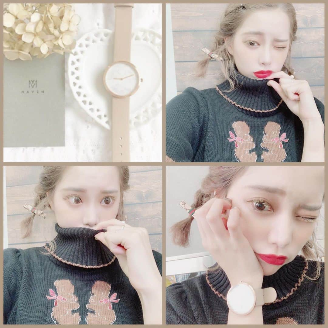 林田沙綾さんのインスタグラム写真 - (林田沙綾Instagram)「♡ 新しい時計はベージュにした🧸 大理石の柄がかわゆい。 @mavenwatches ： #mavenwatches #マベン#マベンウォッチズ#腕時計#時計#手元くら部」8月16日 13時13分 - saaya.xoxo