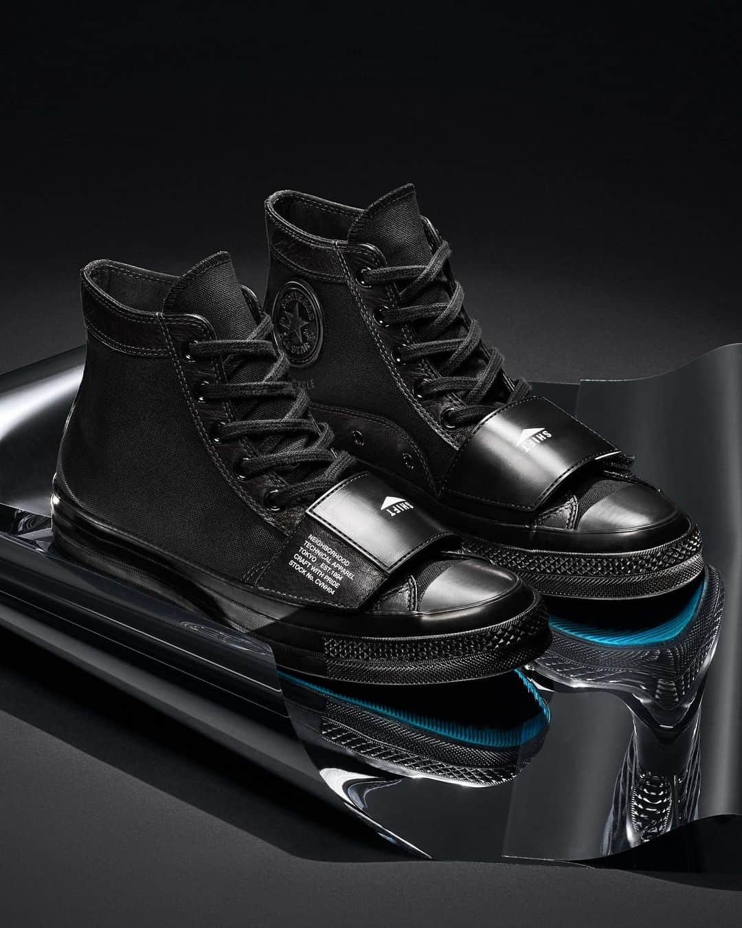 HYPEBEASTさんのインスタグラム写真 - (HYPEBEASTInstagram)「@hypebeastkicks: @neighborhood_official and @converse have unveiled stealthy new iterations of the All Star Chuck '70 and the Jack Purcell inspired by motorcyclists. The blacked-out Chuck Taylor All-Star ’70s feature an oversized velcro closure on the forefoot that reads “Craft With Pride” and “Shift,” while the Jack Purcells sport white lettering on the midsole that reads “NBHDCNSJP” and a Kanji character on the rear. They’ll arrive at Converse’s website and select stockists on August 24. Head to the link in our bio to view the accompanying apparel range. ⁠⠀ Photo: Converse」8月16日 15時18分 - hypebeast