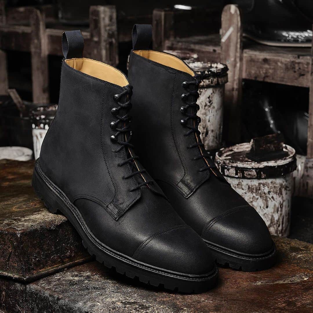 のインスタグラム：「The Black Editions II - Coniston in Black Rough-Out Suede. . #crockettandjones #madetobeworn #AW19 #newseason #theblackeditions」