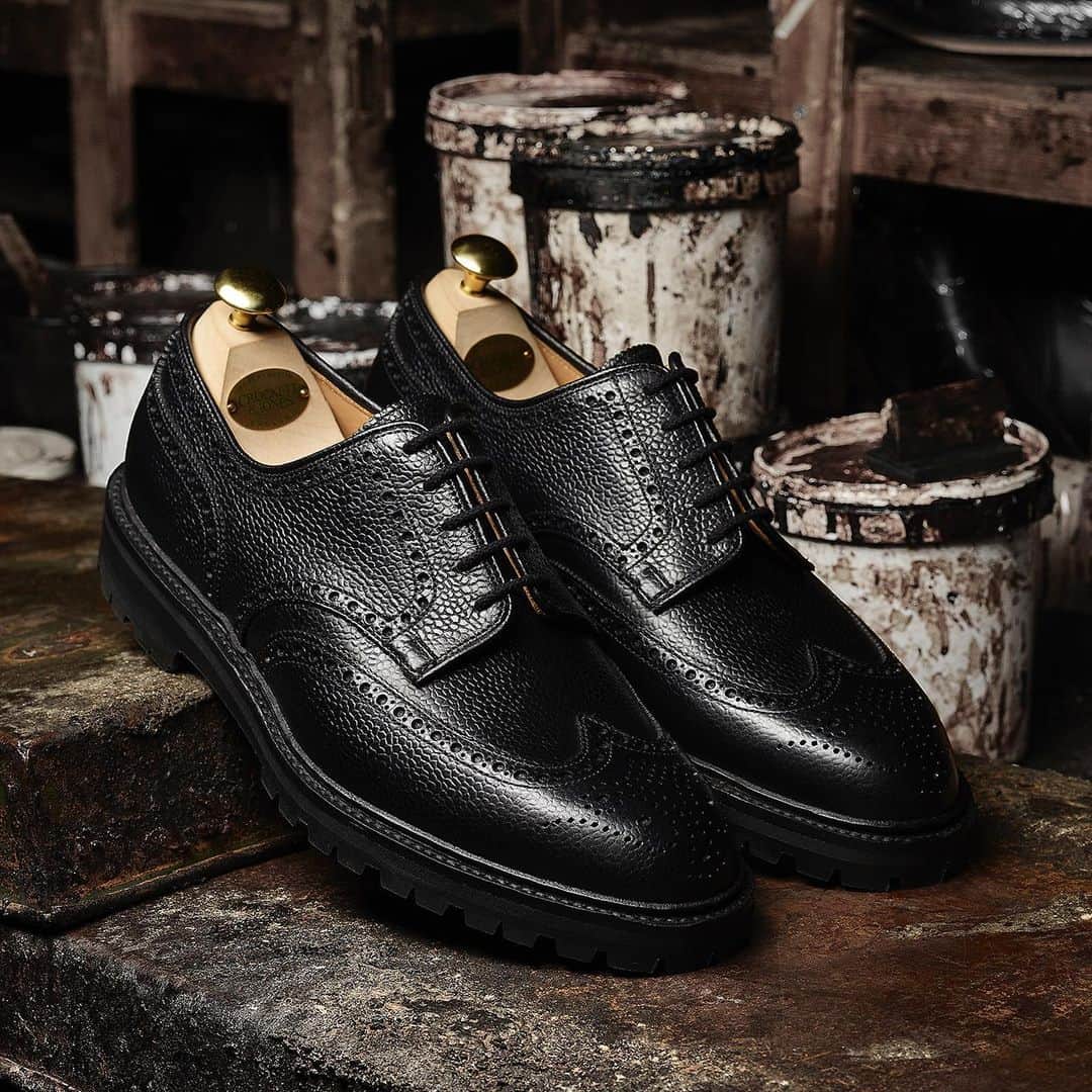 のインスタグラム：「The Black Editions II - Pembroke in Black Scotch Grain. . #crockettandjones #madetobeworn #AW19 #newseason #theblackeditions」