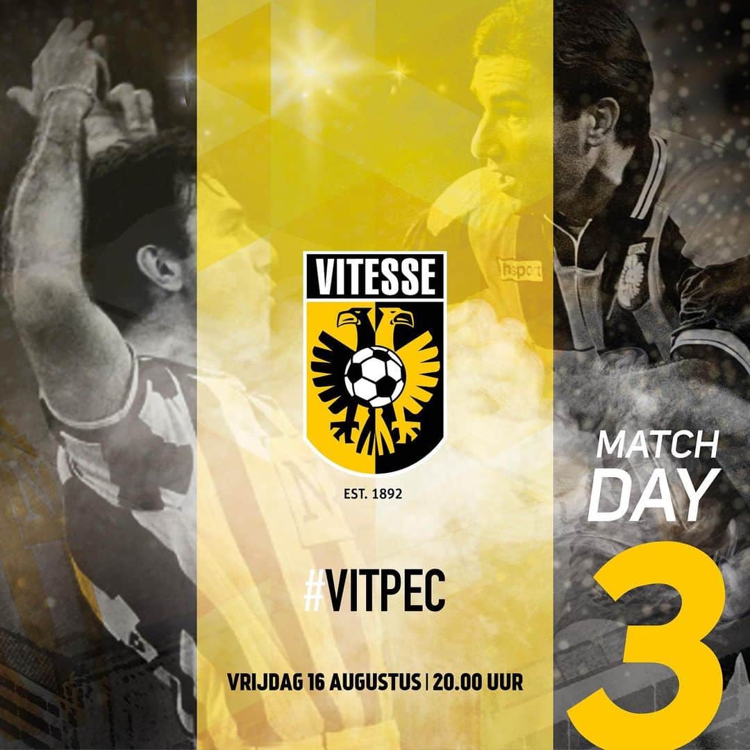 フィテッセさんのインスタグラム写真 - (フィテッセInstagram)「MATCHDAY! ⠀⠀⠀⠀⠀⠀⠀⠀⠀ ⠀⠀⠀⠀⠀⠀⠀⠀⠀ ⠀⠀⠀⠀⠀⠀⠀⠀⠀ Vanavond voor jou ⭐️ ⠀⠀⠀⠀⠀⠀⠀⠀⠀ ⠀⠀⠀⠀⠀⠀⠀⠀⠀ ⠀⠀⠀⠀⠀⠀⠀⠀⠀ #Vitesse #vitpec」8月16日 15時34分 - mijnvitesse